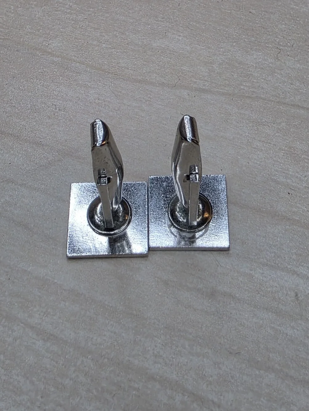 Vintage 1960s Red Enamel Barn & Silo Cufflinks